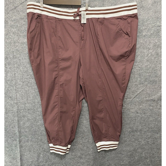 Torrid Jogger Pants Womens Sz‎ 5R Burgundy Drawstring Waist Pockets NWT - Picture 1 of 6